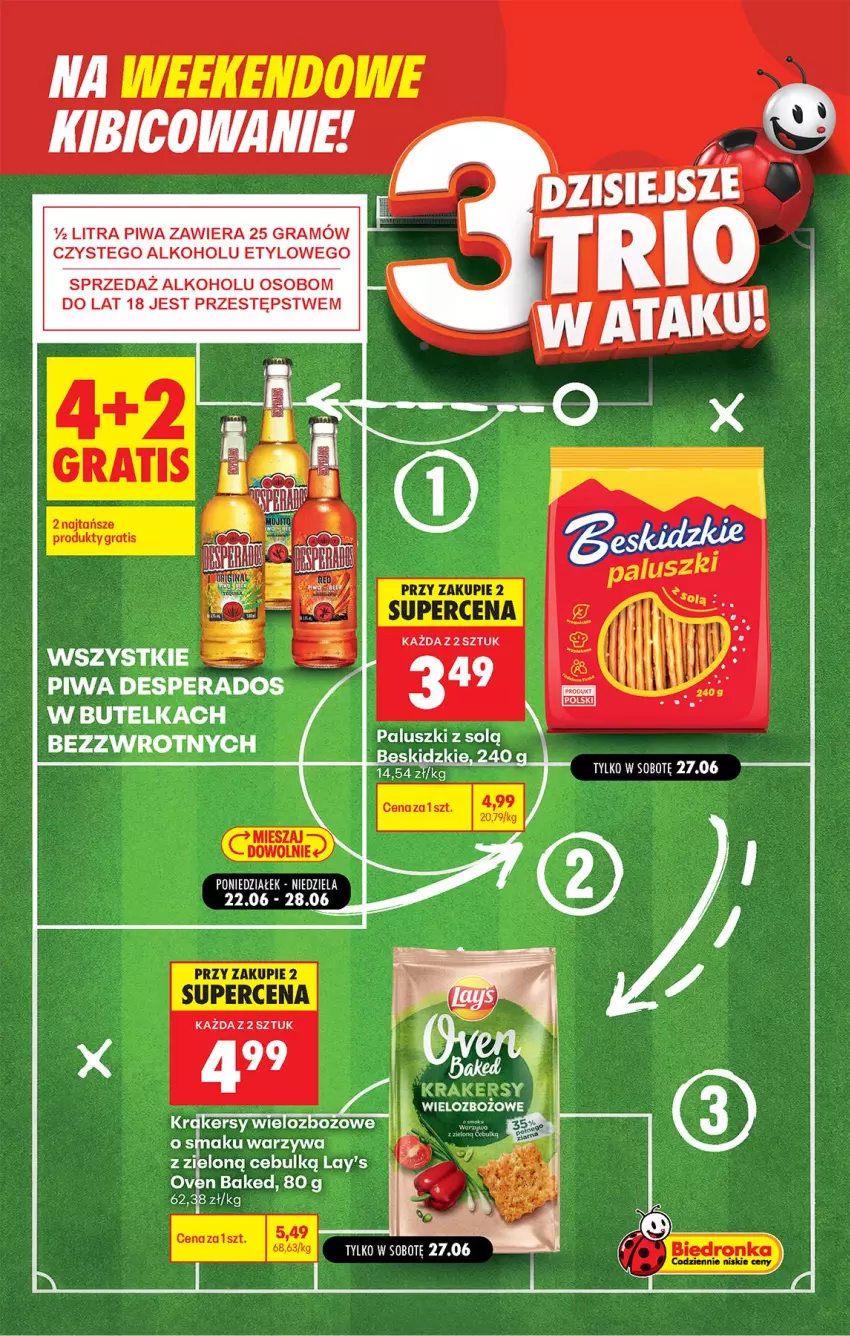 Gazetka promocyjna Biedronka - Gazetka - ważna 27.06 do 04.07.2026 - strona 4 - produkty: Desperados, Gra, Piwa