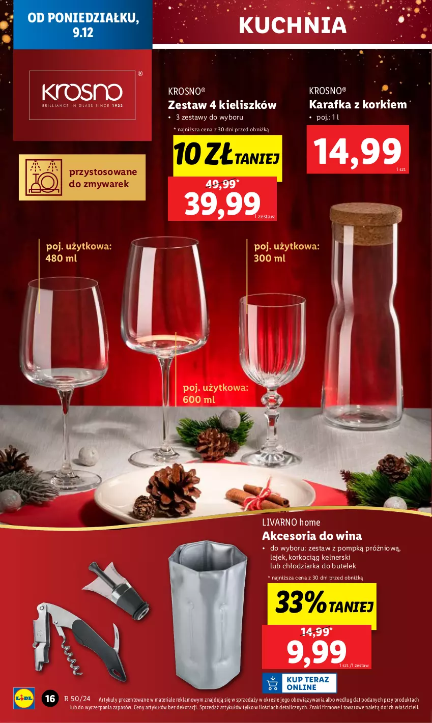 Gazetka promocyjna Lidl - GAZETKA - ważna 09.12 do 15.12.2024 - strona 16 - produkty: Chłodziarka, Ivar, Karafka, Koc, Korkociąg, Kuchnia