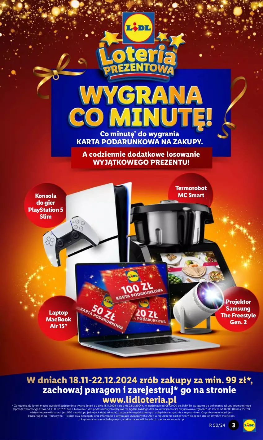 Gazetka promocyjna Lidl - GAZETKA - ważna 09.12 do 15.12.2024 - strona 3 - produkty: Gra, Konsola, Mola, PlayStation, PlayStation 5, Robot, Samsung, Top