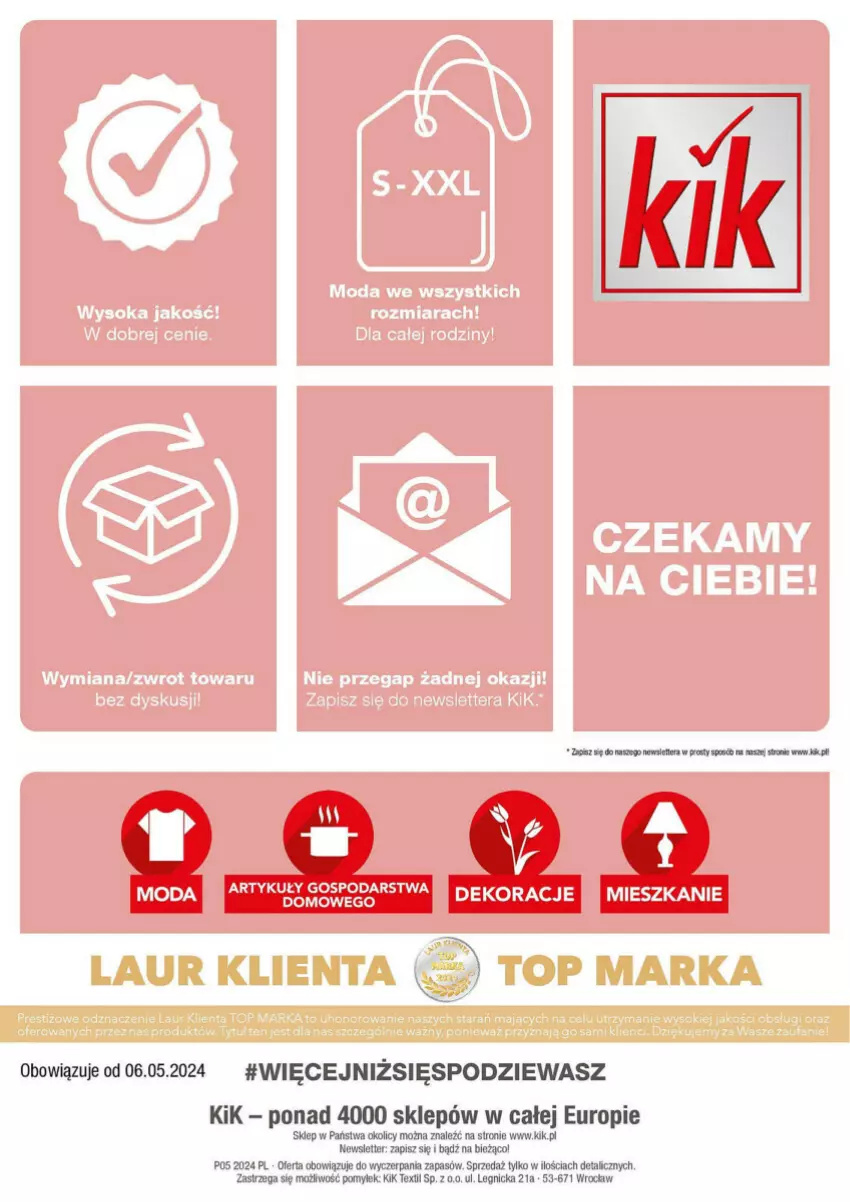 Gazetka promocyjna Kik - ważna 06.05 do 02.06.2024 - strona 20 - produkty: O nas