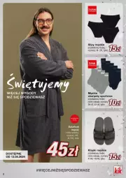 Gazetka promocyjna Kik - Gazetka - ważna od 02.06 do 02.06.2024 - strona 26 - produkty: Klapki, Por, Karp, Szlafrok, Slipy, Sport