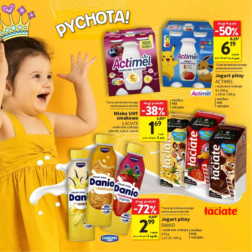 Gazetka promocyjna Intermarche - ważna 16.05 do 05.06.2024 - strona 12 - produkty: Actimel, Danio, Jogurt, Jogurt pitny, Mleko