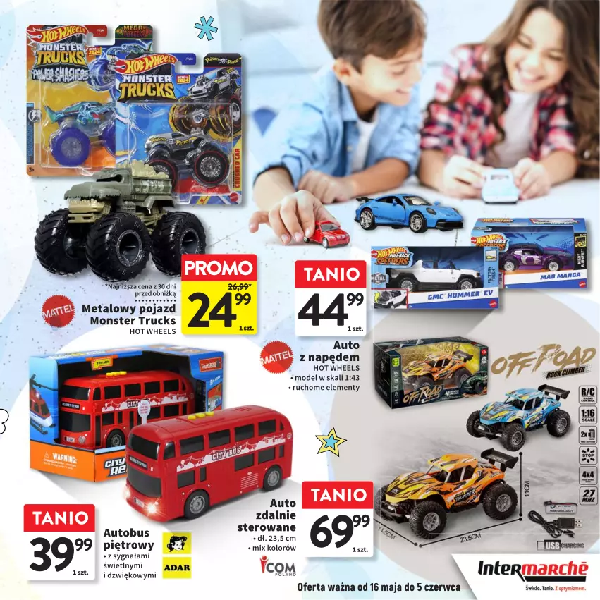 Gazetka promocyjna Intermarche - ważna 16.05 do 05.06.2024 - strona 5 - produkty: Autobus, Hot Wheels, Monster truck, Pojazd