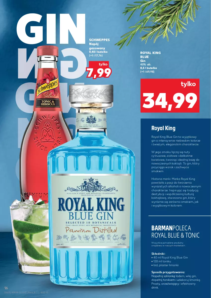 Gazetka promocyjna Kaufland - Barek Kauflandu - ważna 01.04 do 15.04.2026 - strona 16 - produkty: Gin, Napój, Napój gazowany, Nuty, Schweppes, Tonik