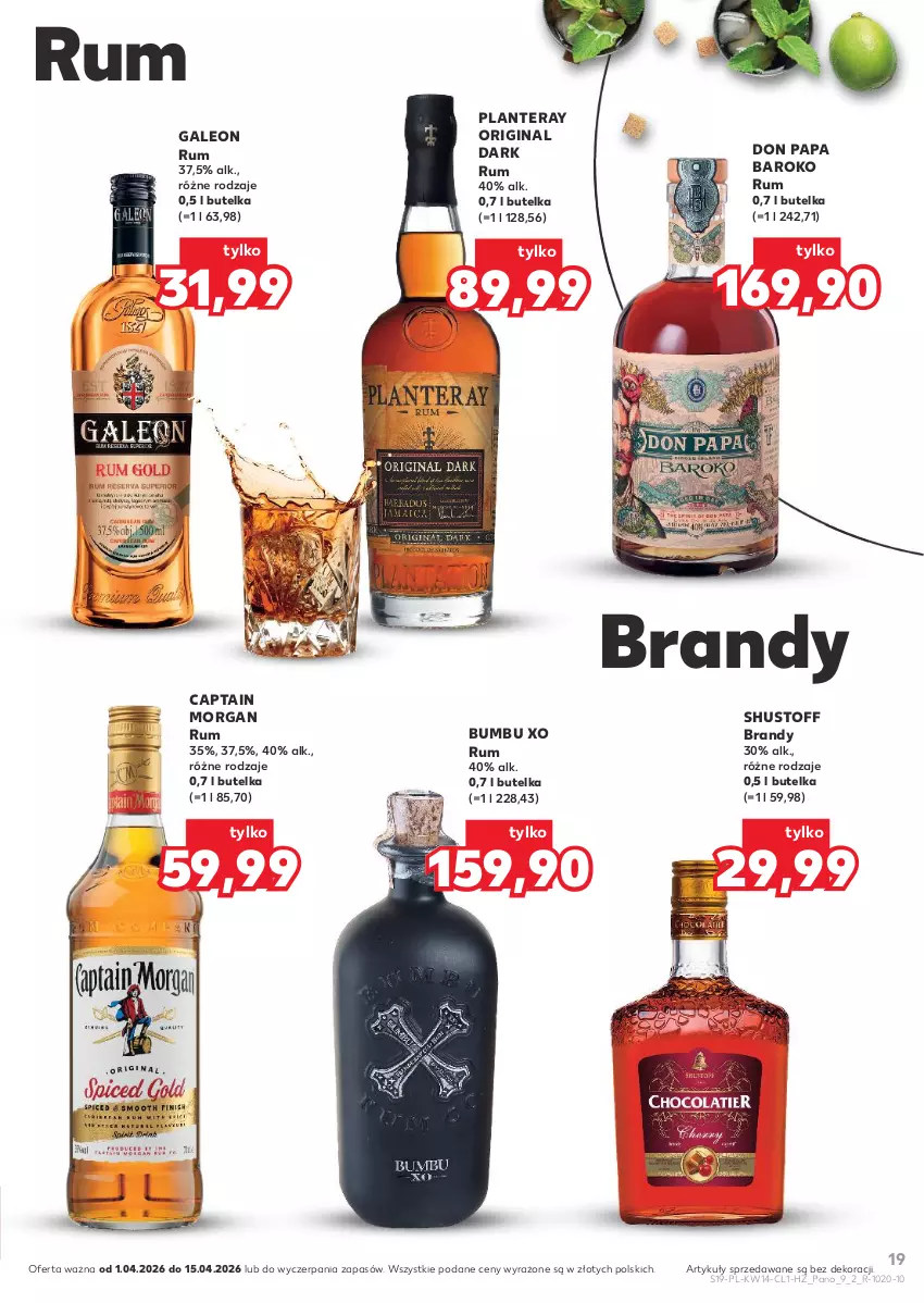 Gazetka promocyjna Kaufland - Barek Kauflandu - ważna 01.04 do 15.04.2026 - strona 19 - produkty: Brandy, Captain Morgan, Gin, Leon, Rum, Tera