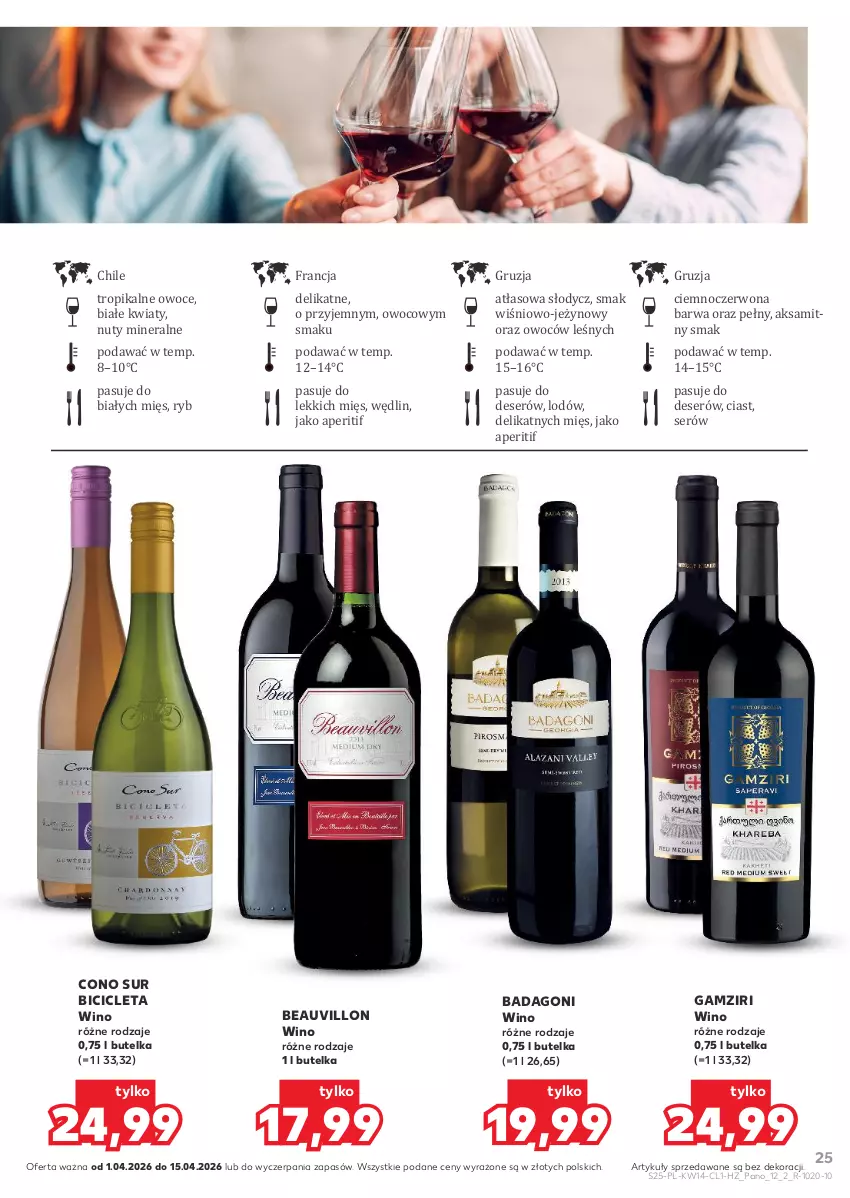 Gazetka promocyjna Kaufland - Barek Kauflandu - ważna 01.04 do 15.04.2026 - strona 25 - produkty: Aksam, BIC, Deser, Nuty, Owoce, Ser, Wino