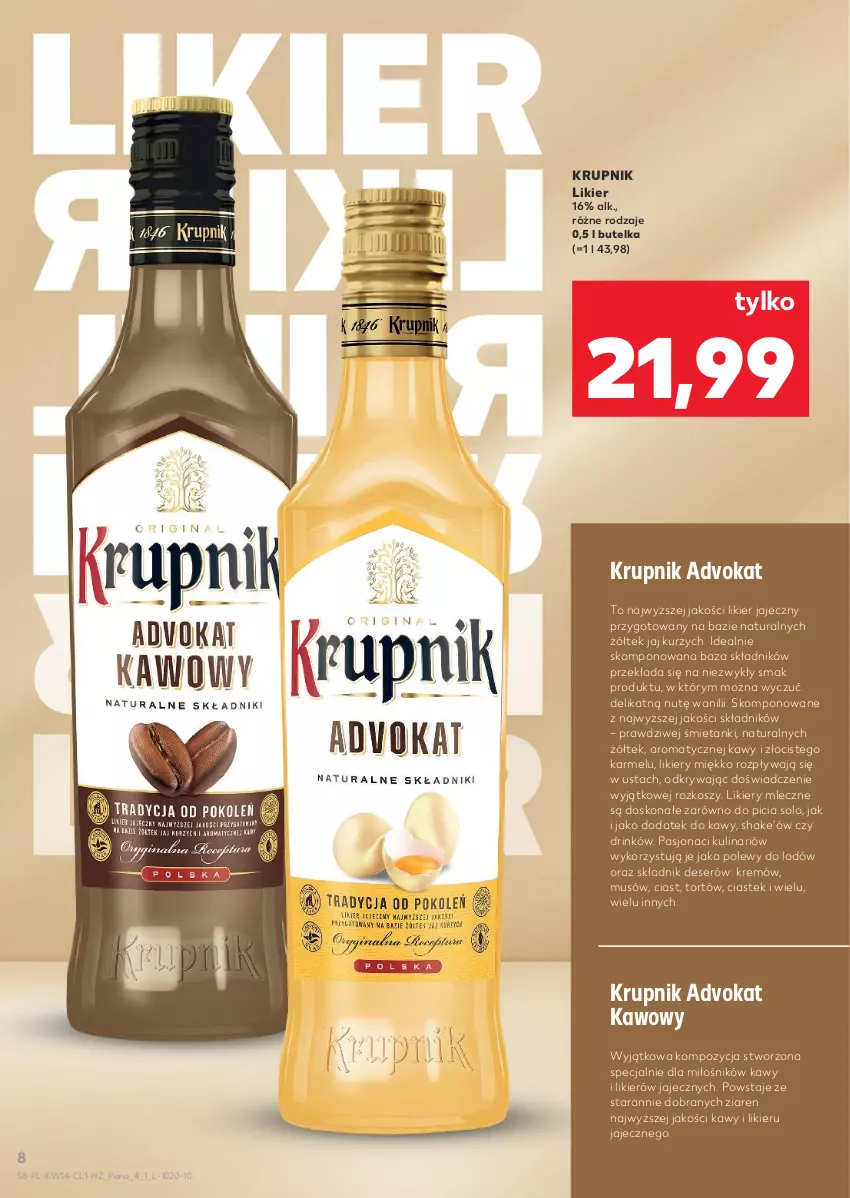 Gazetka promocyjna Kaufland - Barek Kauflandu - ważna 01.04 do 15.04.2026 - strona 8 - produkty: Deser, Kosz, Krupnik, Likier, Likier jajeczny, Mus, Ser, Stek