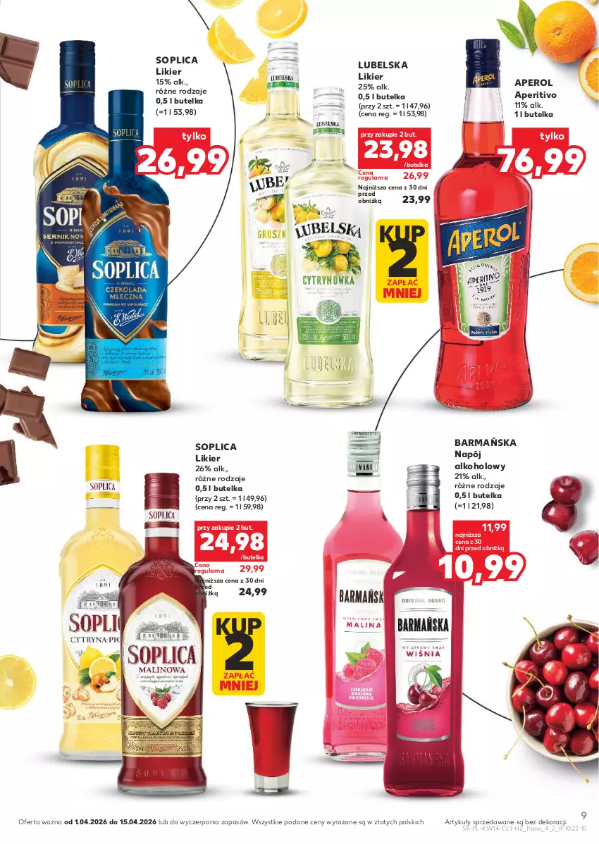 Gazetka promocyjna Kaufland - Barek Kauflandu - ważna 01.04 do 15.04.2026 - strona 9 - produkty: Aperol, Likier, Napój, Soplica