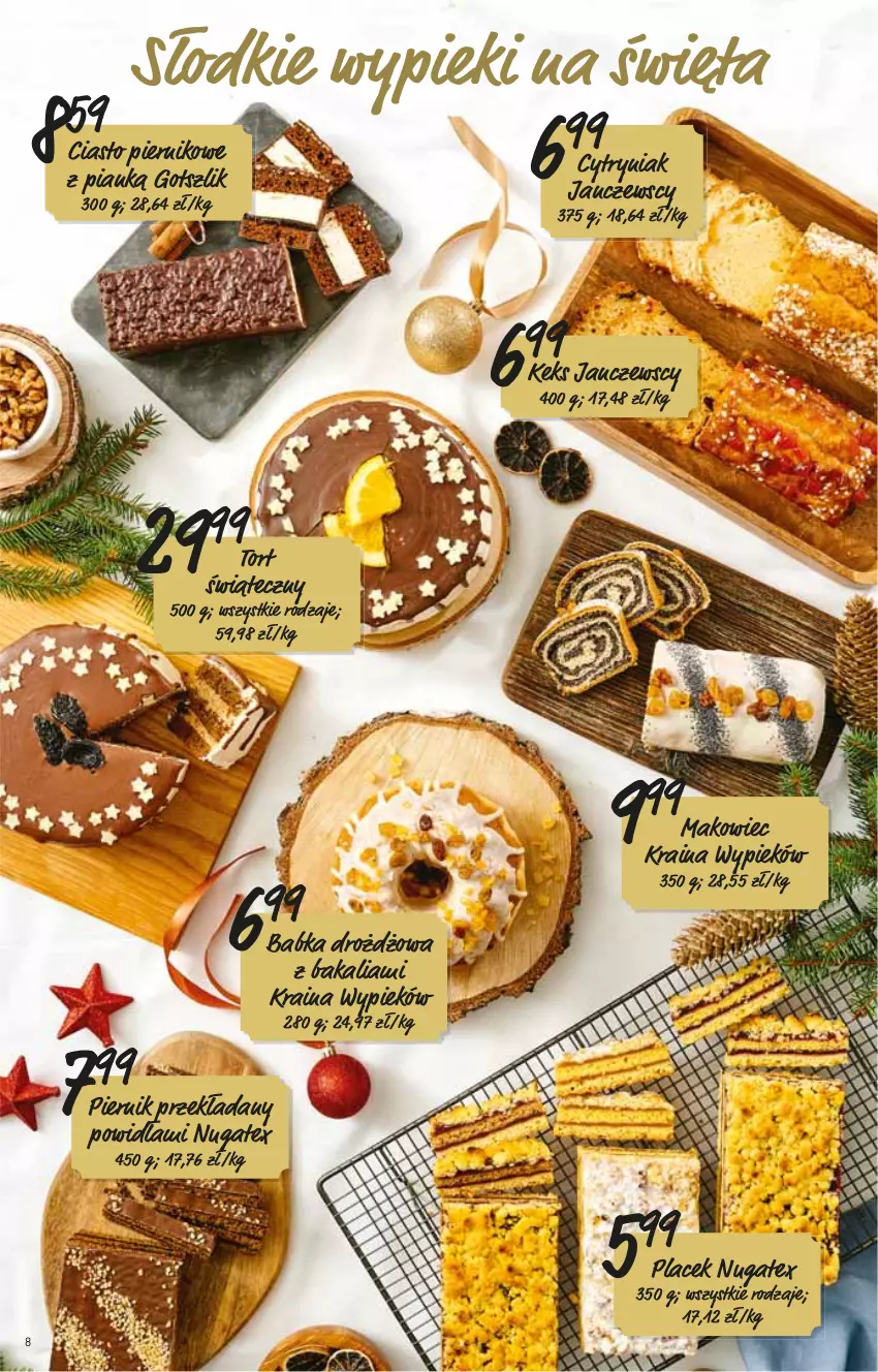 Gazetka promocyjna Stokrotka - Market - ważna 15.12 do 21.12.2022 - strona 8 - produkty: Babka, Makowiec, Piernik