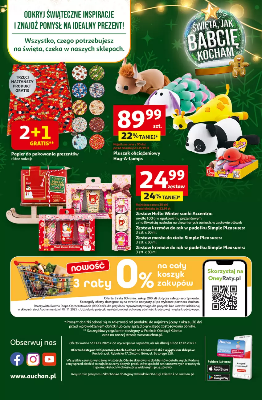 Gazetka promocyjna Auchan - Święta jak babcię kocham Hipermarket - ważna 11.12 do 17.12.2025 - strona 45 - produkty: Gra, Kosz, Mydło, Sanki, Top