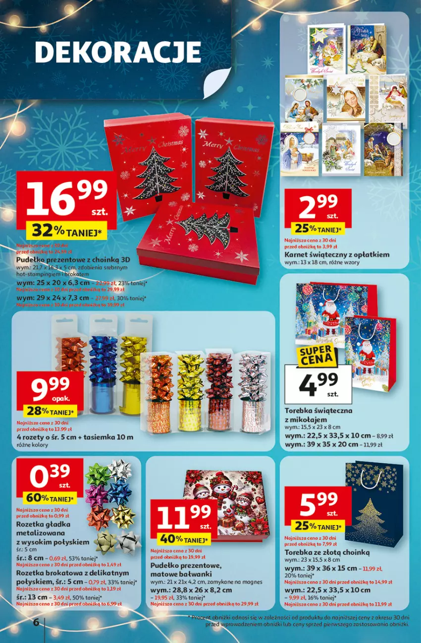 Gazetka promocyjna Auchan - Święta jak babcię kocham Hipermarket - ważna 11.12 do 17.12.2025 - strona 6 - produkty: Pudełko, Sok, Torebka