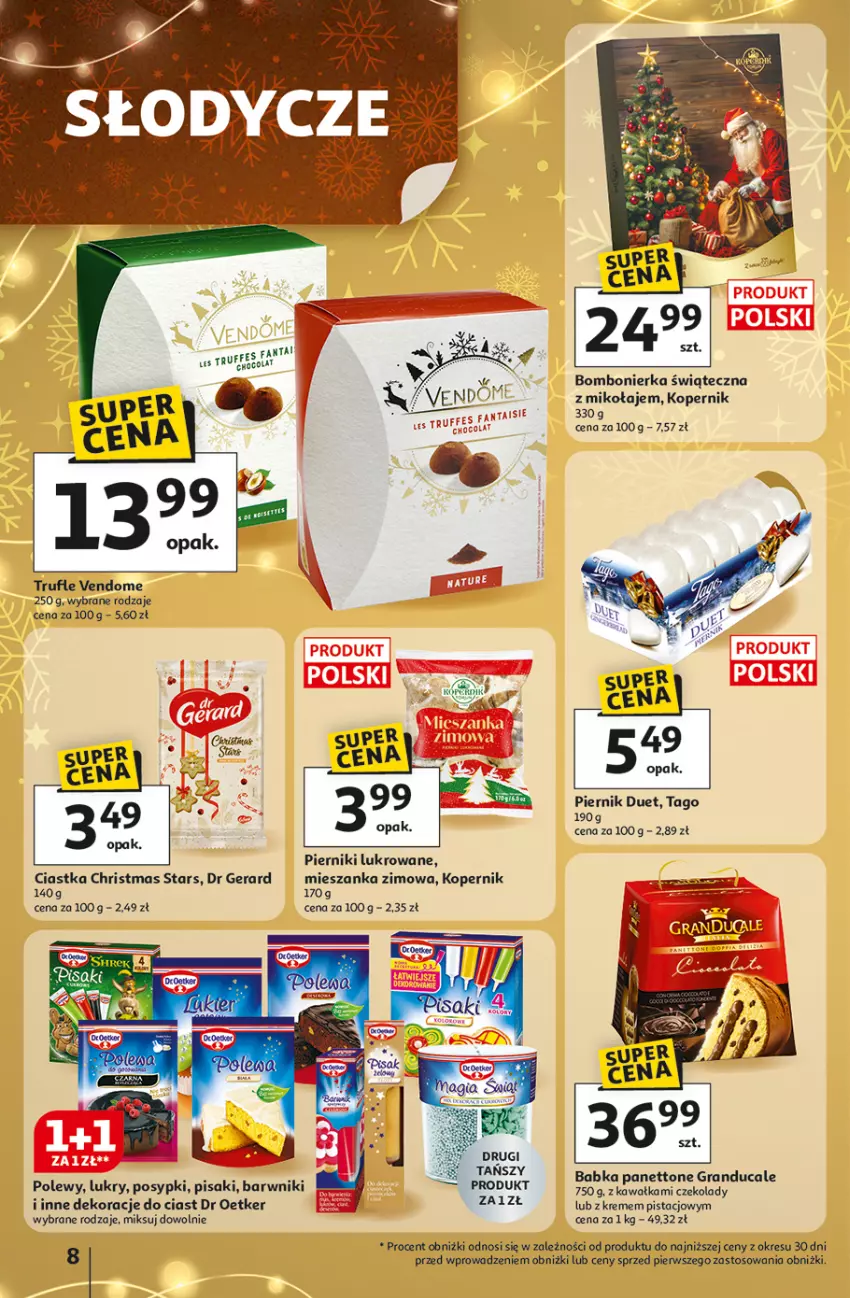 Gazetka promocyjna Auchan - Święta jak babcię kocham Hipermarket - ważna 11.12 do 17.12.2025 - strona 8 - produkty: Babka, Ciastka, Dr Gerard, Gra, Kawa, Piernik, Tago