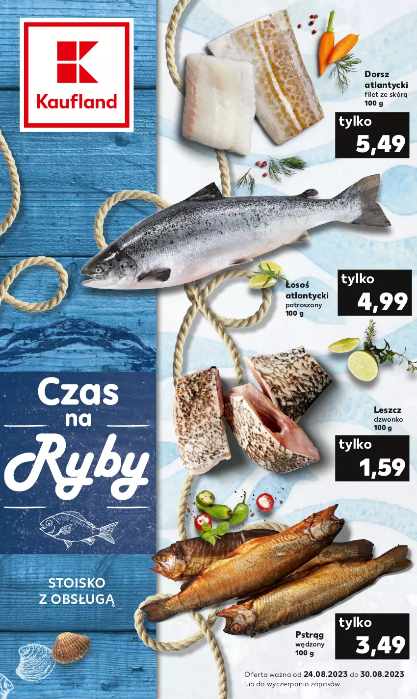 Gazetka promocyjna Kaufland - Kaufland - ważna 24.08 do 30.08.2023 - strona 1 - produkty: Dorsz, Pstrąg, Pstrąg wędzony