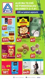 Gazetka promocyjna Aldi - Pełny katalog - Gazetka - ważna od 07.01 do 07.01.2022 - strona 1 - produkty: Mięso mielone, Ser, Gra, Królewski, Czosnek, Mięsne specjały, Kawa, Kosz, Kiwi, Mleczko, Rower, Miód, Mięso, Kokos, Fa