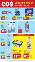 Gazetka promocyjna Aldi - Pełny katalog - Gazetka - ważna od 07.01 do 07.01.2022 - strona 7 - produkty: Domestos, Mus, Tablet, Clin, Pasta do zębów, Margaryna, Muszynianka, Tabletki musujące, Baton, Woda mineralna, Zmywarki, Flora, Colgate, Baton dla psa, Woda, Tabletki do zmywarki, LG