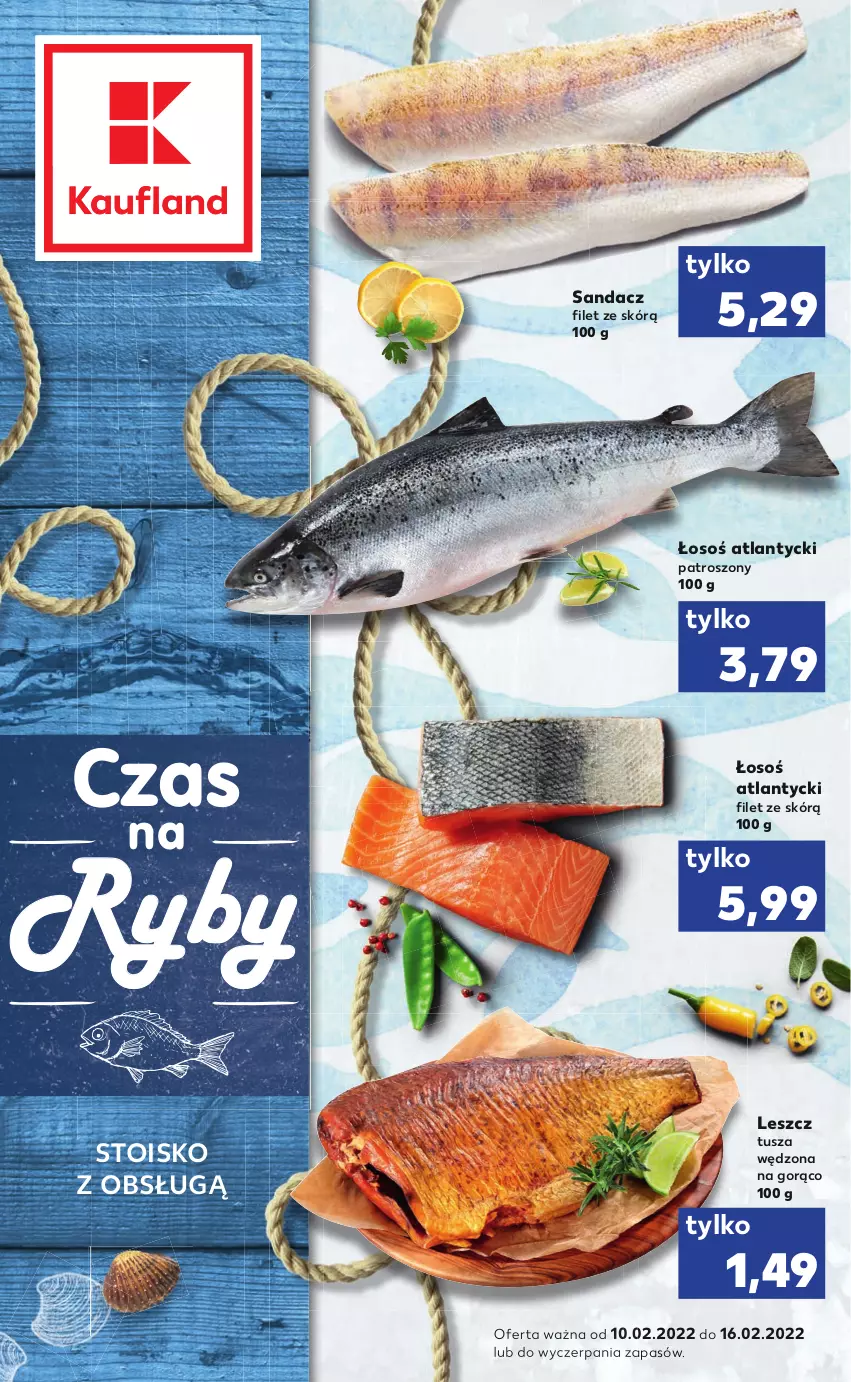 Gazetka promocyjna Kaufland - RYBY - ważna 10.02 do 16.02.2022 - strona 1 - produkty: Sandacz, Sandacz filet, Tusz