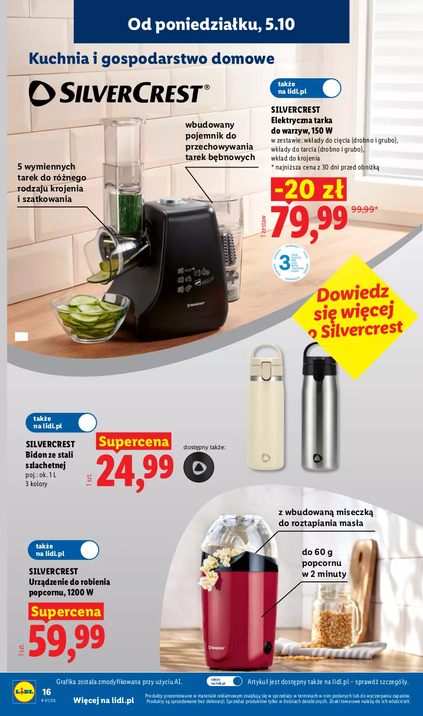 Gazetka promocyjna Lidl - Gazetka ważna od 05.10 do 10.10 - ważna 05.10 do 10.10.2026 - strona 20 - produkty: Gra, Grafika, Kuchnia, Nuty, Pojemnik, Pojemnik do przechowywania, Popcorn, Silvercrest, Tarka