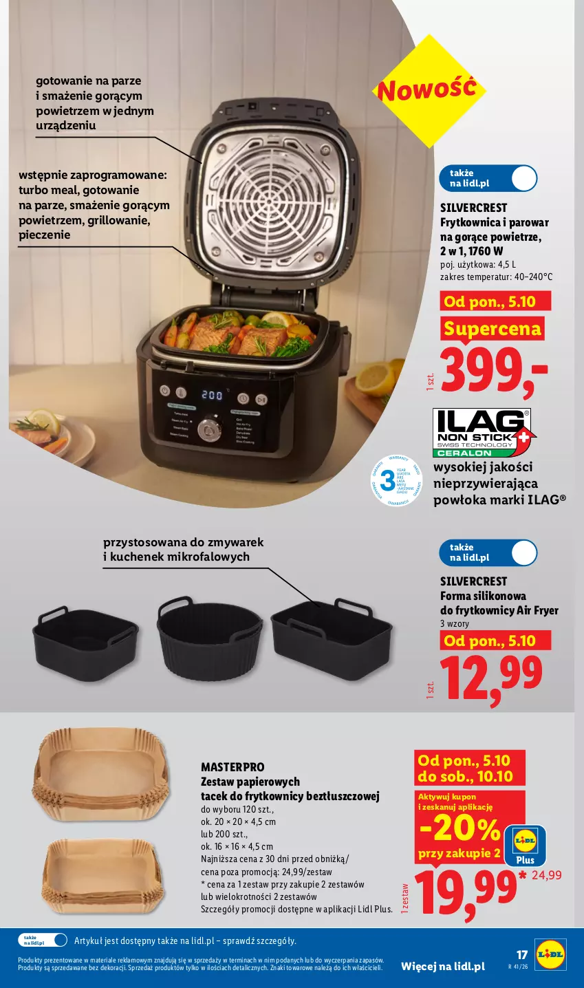 Gazetka promocyjna Lidl - Gazetka ważna od 05.10 do 10.10 - ważna 05.10 do 10.10.2026 - strona 21 - produkty: Fa, Gra, Grill, Papier, Piec, Silvercrest, Sok