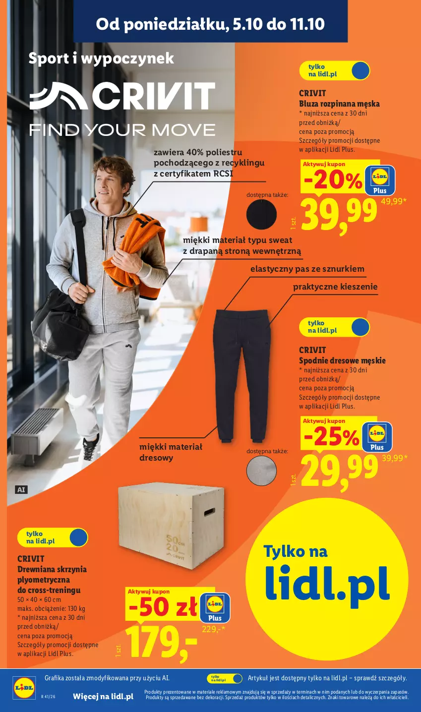 Gazetka promocyjna Lidl - Gazetka ważna od 05.10 do 10.10 - ważna 05.10 do 10.10.2026 - strona 28 - produkty: Bluza, Dres, Gra, Grafika, Por, Spodnie, Spodnie dresowe, Sport