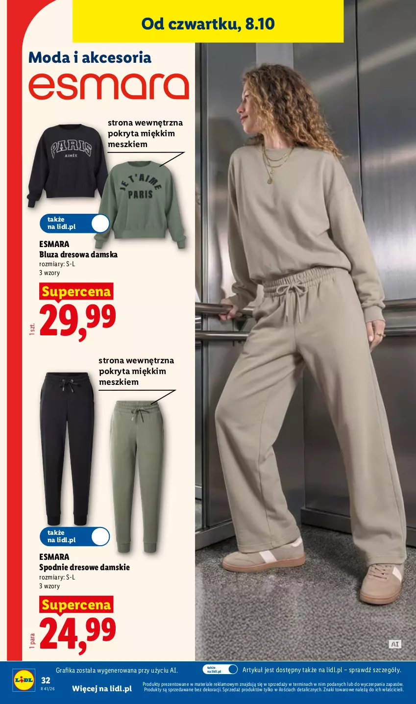 Gazetka promocyjna Lidl - Gazetka ważna od 05.10 do 10.10 - ważna 05.10 do 10.10.2026 - strona 42 - produkty: Bluza, Bluza dresowa, Dres, Gra, Grafika, Moda, Spodnie, Spodnie dresowe