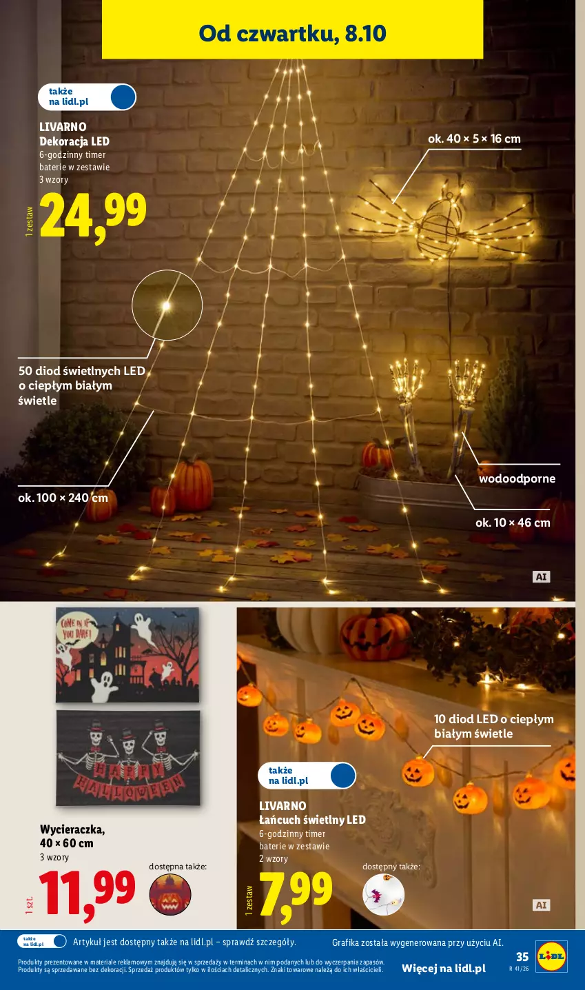 Gazetka promocyjna Lidl - Gazetka ważna od 05.10 do 10.10 - ważna 05.10 do 10.10.2026 - strona 45 - produkty: Dekoracja LED, Gra, Grafika, Ivar, Por, Wycieraczka