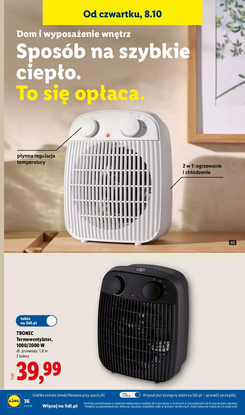 Gazetka promocyjna Lidl - Gazetka ważna od 05.10 do 10.10 - ważna 05.10 do 10.10.2026 - strona 46 - produkty: Gra, Grafika, Ogrzewanie, Termowentylator