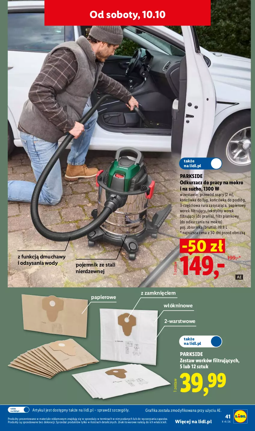 Gazetka promocyjna Lidl - Gazetka ważna od 05.10 do 10.10 - ważna 05.10 do 10.10.2026 - strona 51 - produkty: Gra, Grafika, Odkurzacz, Papier, Parkside, Pojemnik, Przewód, Rura