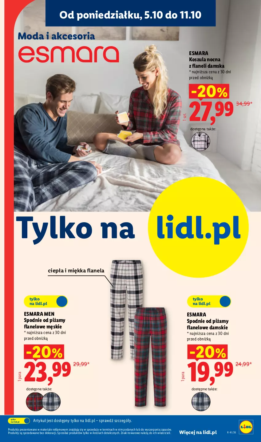 Gazetka promocyjna Lidl - Gazetka ważna od 05.10 do 10.10 - ważna 05.10 do 10.10.2026 - strona 9 - produkty: Kosz, Koszula, Koszula nocna, Moda, Spodnie