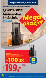 Gazetka promocyjna Lidl - Gazetka ważna od 05.10 do 10.10 - Gazetka - ważna od 10.10 do 10.10.2026 - strona 4 - produkty: Silvercrest, Wyciskarka wolnoobrotowa, Kuchnia, Wyciskarka