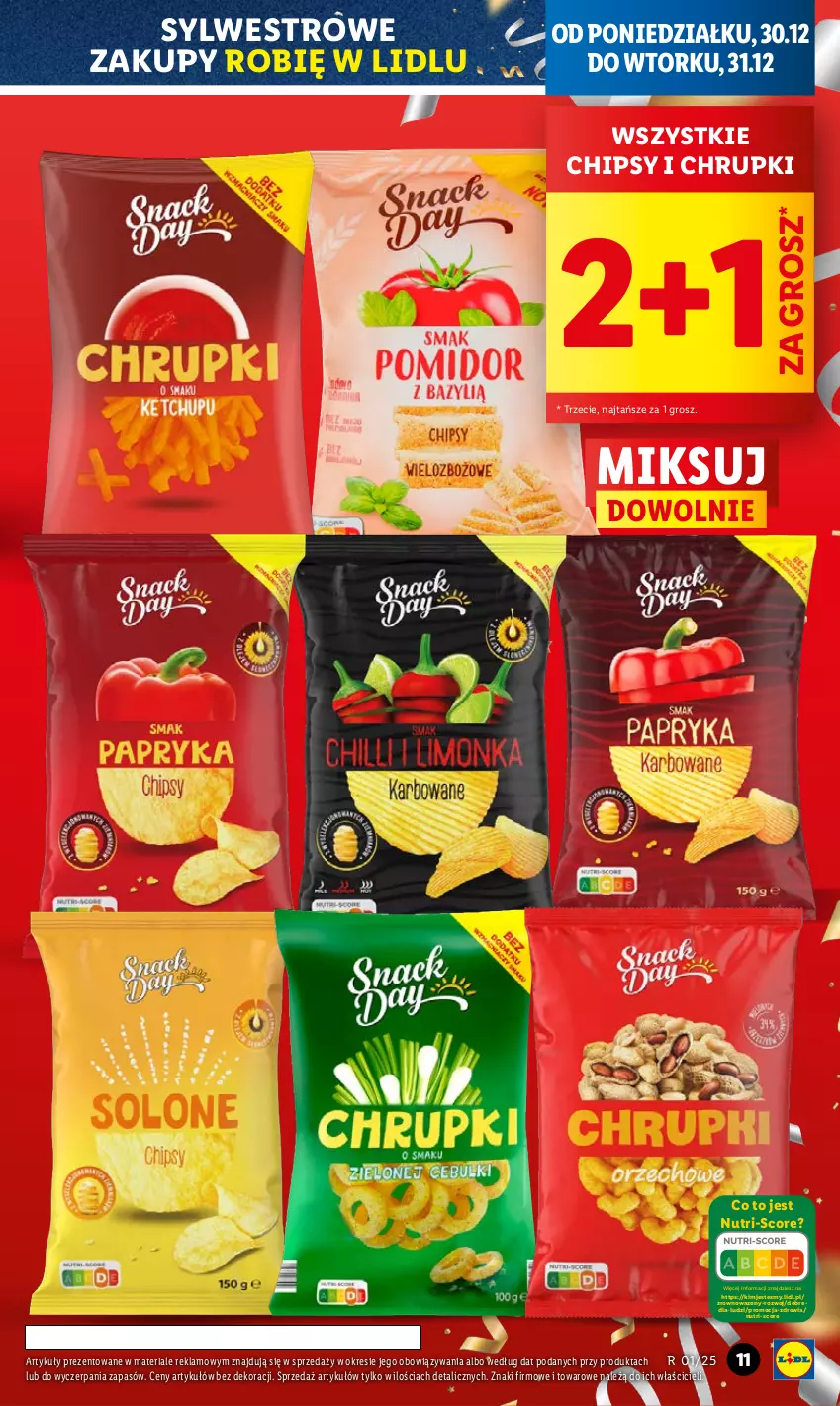 Gazetka promocyjna Lidl - GAZETKA - ważna 30.12 do 31.12.2024 - strona 11 - produkty: Chipsy, Chrupki, Wazon