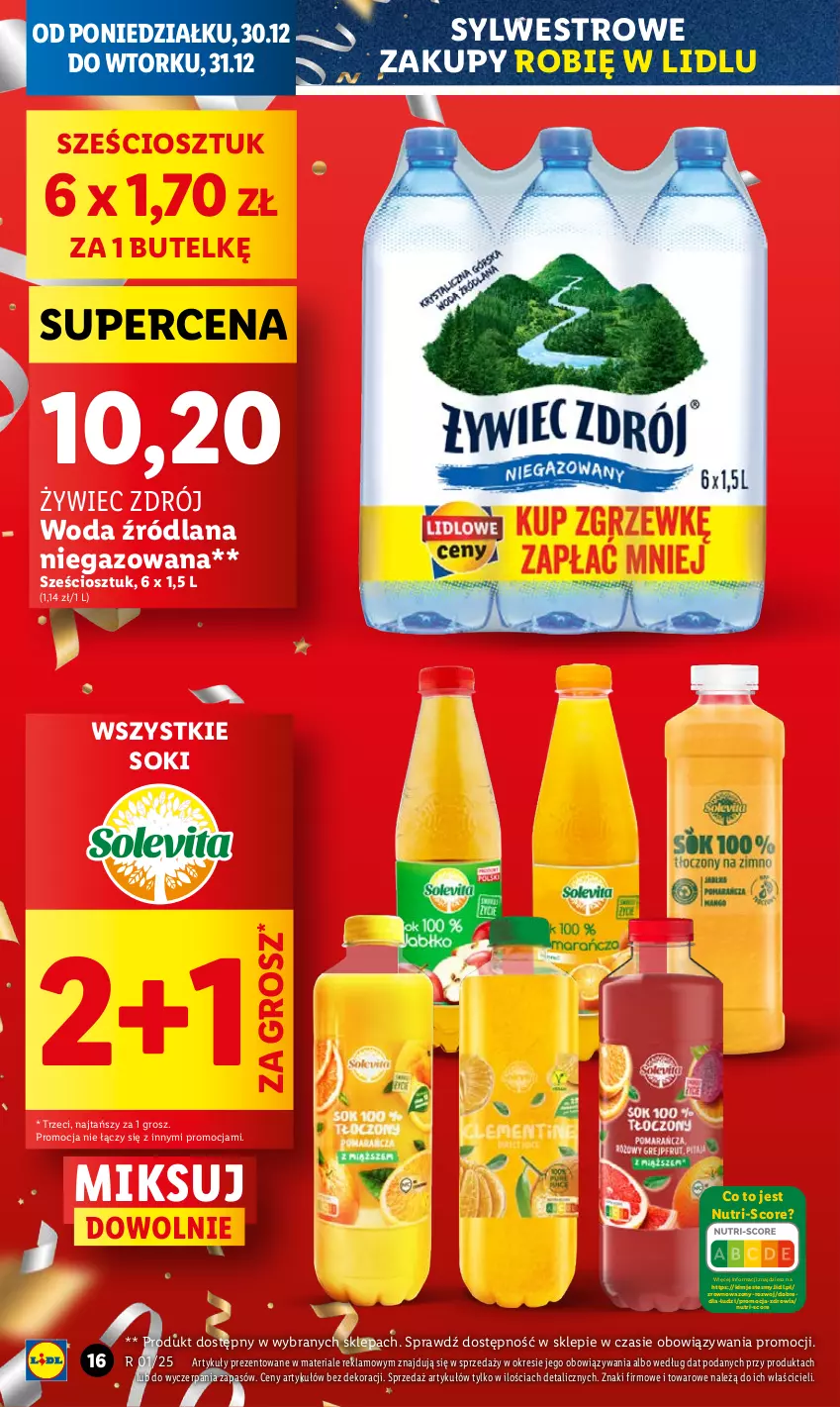 Gazetka promocyjna Lidl - GAZETKA - ważna 30.12 do 31.12.2024 - strona 14 - produkty: LANA, Sok, Wazon, Woda