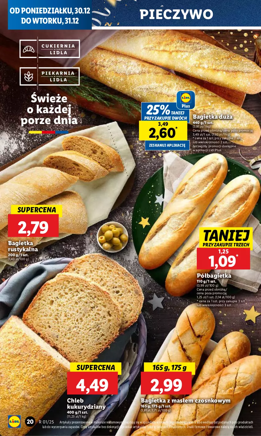 Gazetka promocyjna Lidl - GAZETKA - ważna 30.12 do 31.12.2024 - strona 22 - produkty: Bagietka, Chleb, Piec, Pieczywo, Półbagietka, Rust