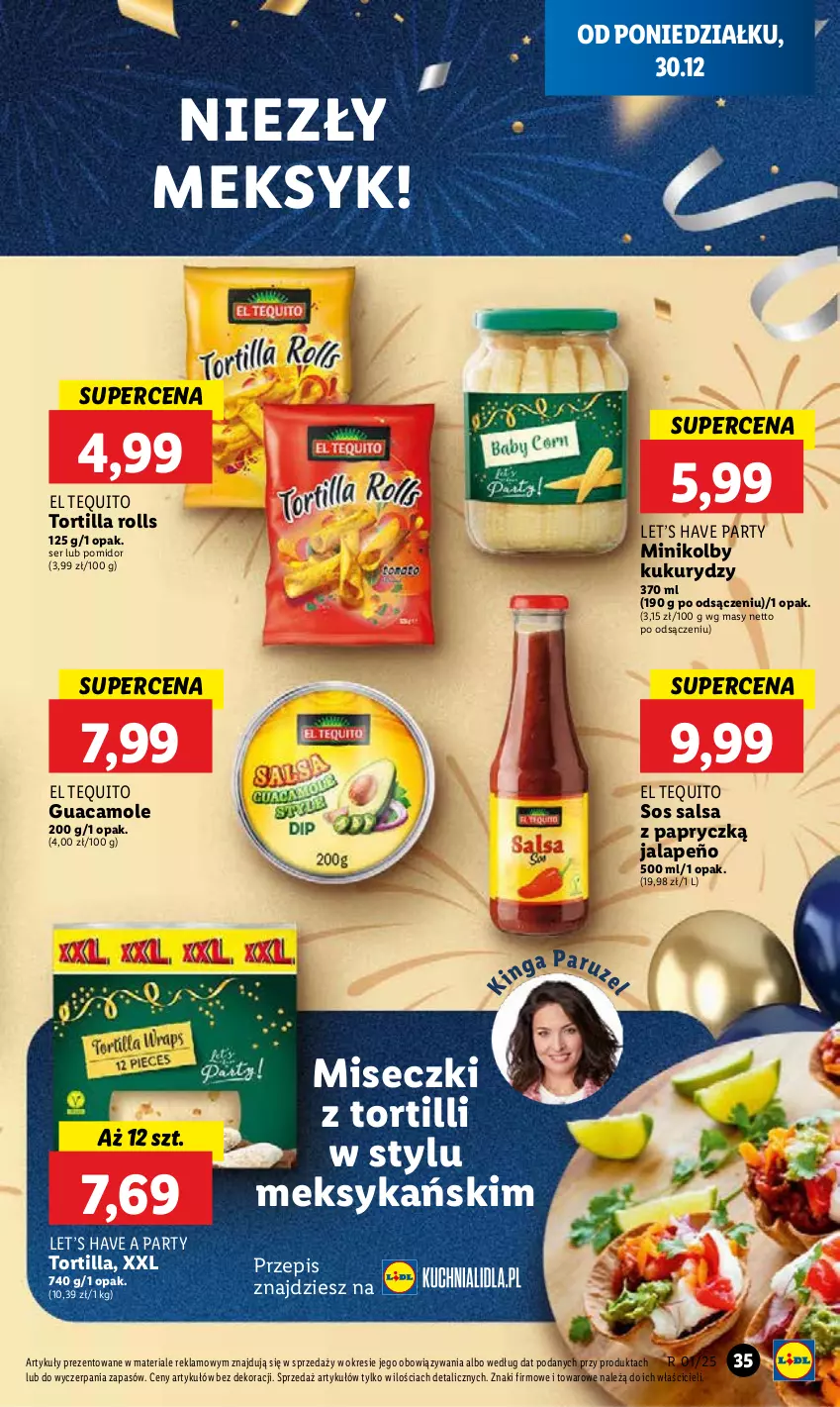 Gazetka promocyjna Lidl - GAZETKA - ważna 30.12 do 31.12.2024 - strona 39 - produkty: Amol, Salsa, Ser, Sos, Tortilla