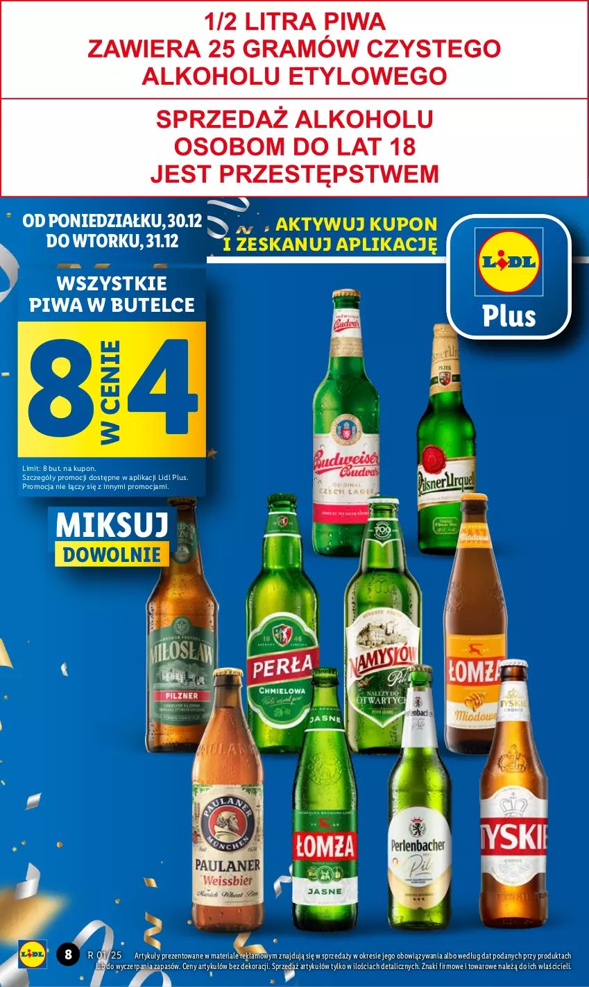 Gazetka promocyjna Lidl - GAZETKA - ważna 30.12 do 31.12.2024 - strona 8 - produkty: Piwa