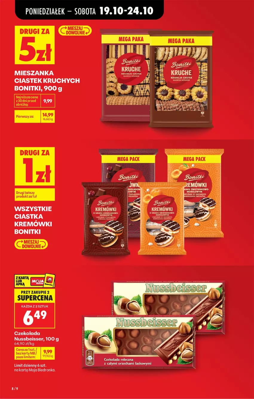 Gazetka promocyjna Biedronka - Od Poniedziałku - ważna 19.10 do 24.10.2026 - strona 10 - produkty: Bonitki, Czekolada, Ser, Stek