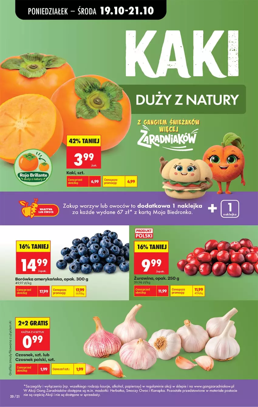 Gazetka promocyjna Biedronka - Od Poniedziałku - ważna 19.10 do 24.10.2026 - strona 26 - produkty: Borówka, Czosnek, Gra, Grafika, Kaki, Klej, Orka, Papier