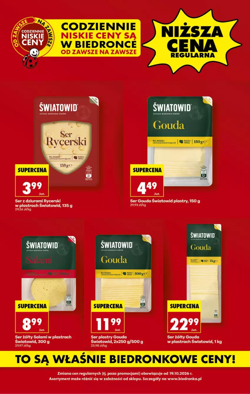 Gazetka promocyjna Biedronka - Od Poniedziałku - ważna 19.10 do 24.10.2026 - strona 3 - produkty: Gouda, Salami, Ser, Ser z dziurami