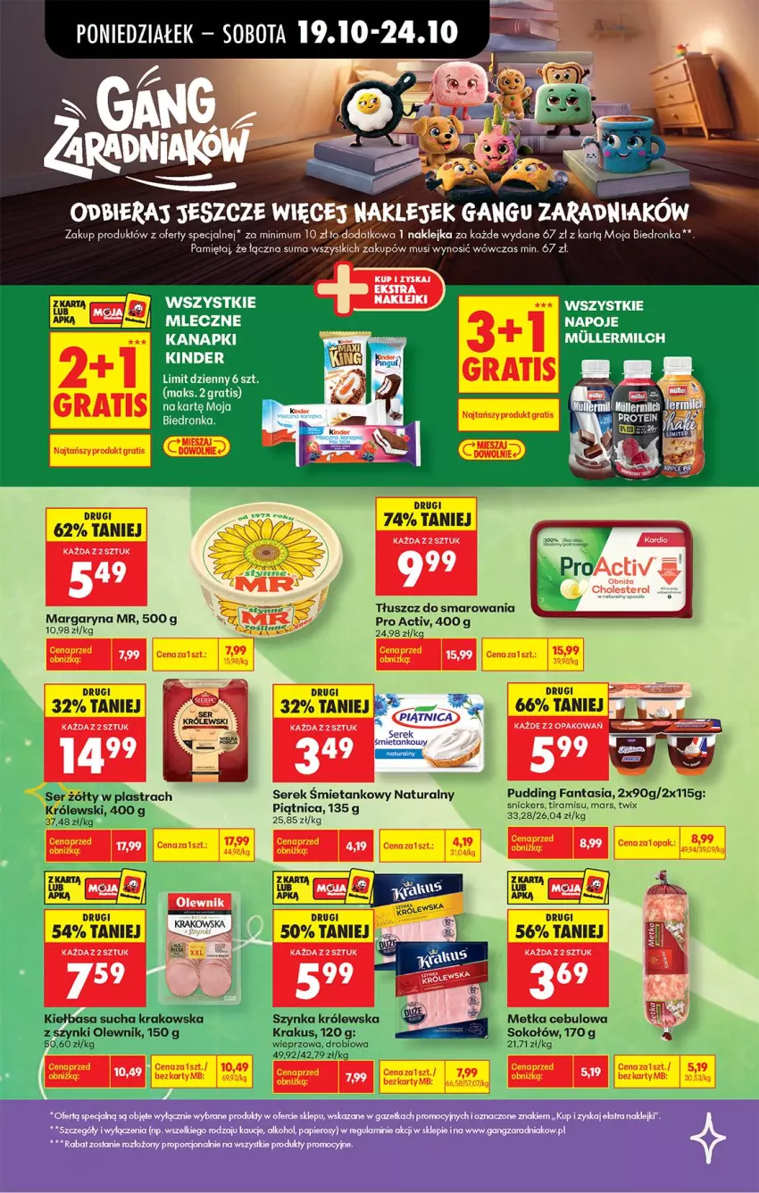 Gazetka promocyjna Biedronka - Od Poniedziałku - ważna 19.10 do 24.10.2026 - strona 39 - produkty: Fa, Fanta, Kinder, Klej, Mars, Mięta, Mus, Napoje, Por, Ser, Serek, Twix