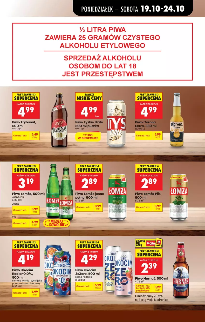 Gazetka promocyjna Biedronka - Od Poniedziałku - ważna 19.10 do 24.10.2026 - strona 75 - produkty: Harnaś, Koc, Okocim, Piwo, Radler, Tyskie