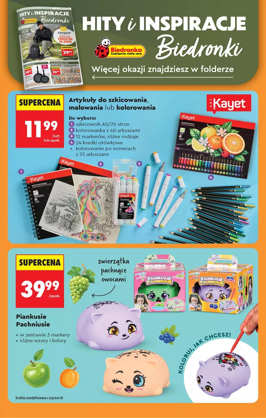 Gazetka promocyjna Biedronka - Od Poniedziałku - ważna 19.10 do 24.10.2026 - strona 92 - produkty: Gra, Grafika, Kolorowanka, Marker, Szkicownik