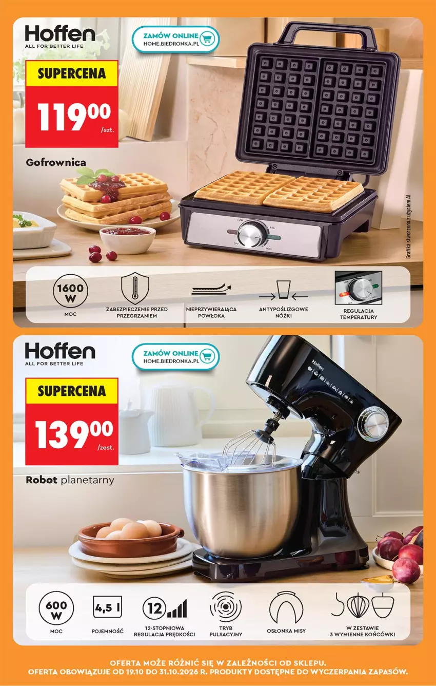 Gazetka promocyjna Biedronka - Od Poniedziałku - ważna 19.10 do 24.10.2026 - strona 93 - produkty: Gofrownica, Gra, Grafika, Osłonka, Piec, Robot, Robot planetarny, Top