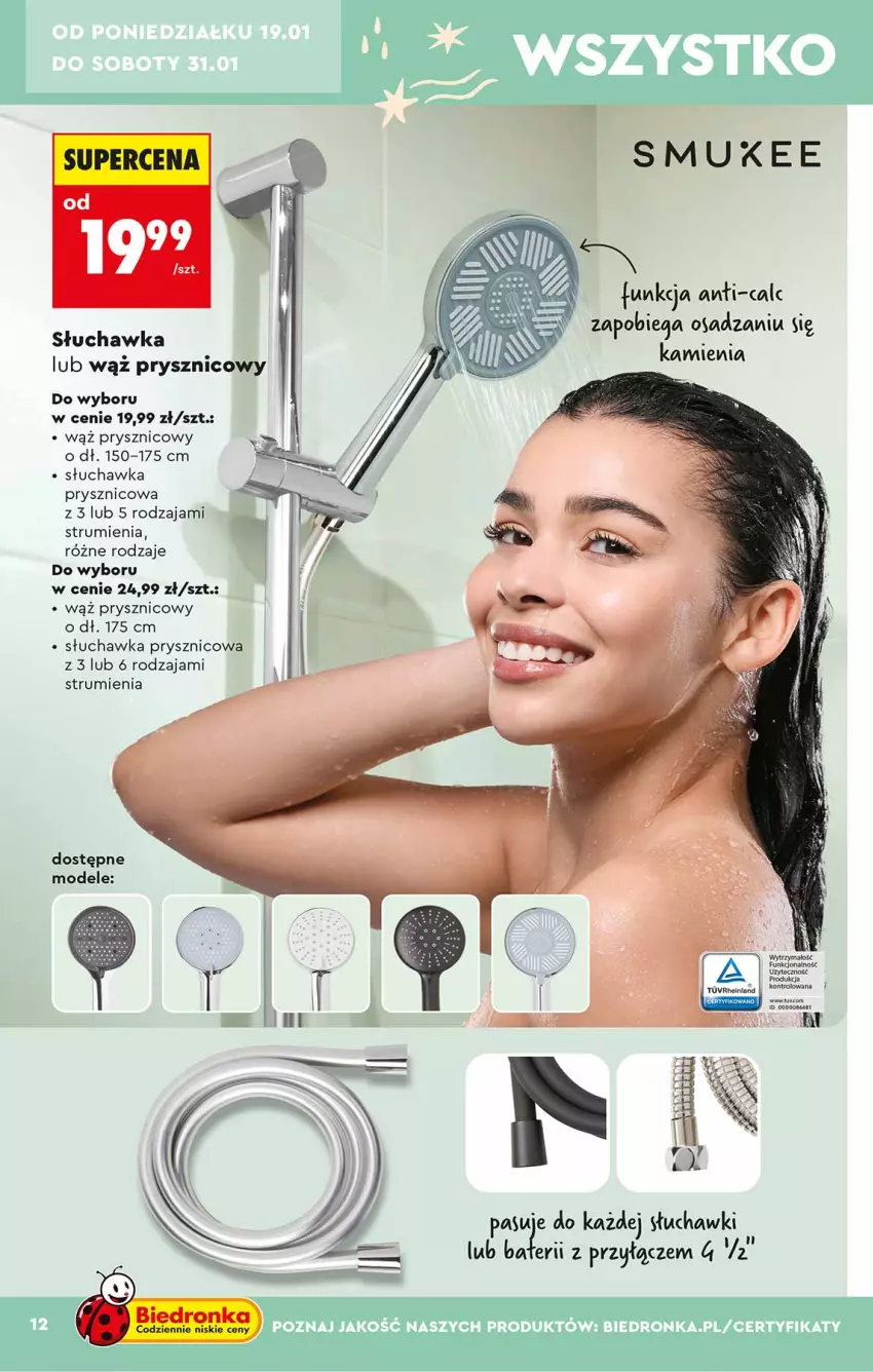 Gazetka promocyjna Biedronka - Okazje Tygodnia - ważna 17.01 do 31.01.2026 - strona 12 - produkty: Rum, Słuchawka prysznicowa, Słuchawki