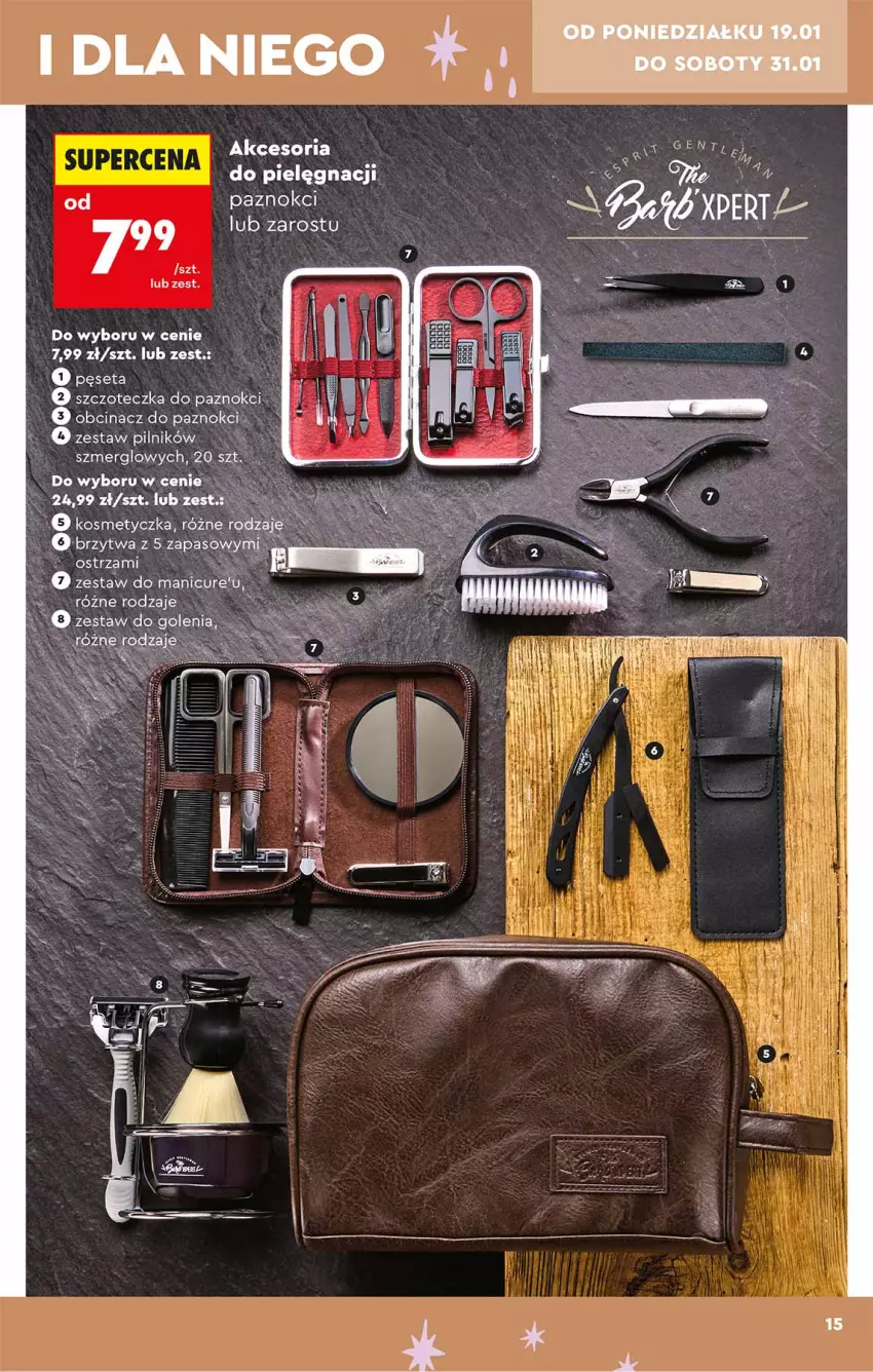Gazetka promocyjna Biedronka - Okazje Tygodnia - ważna 17.01 do 31.01.2026 - strona 15 - produkty: Kosmetyczka, Pęseta, Szczoteczka
