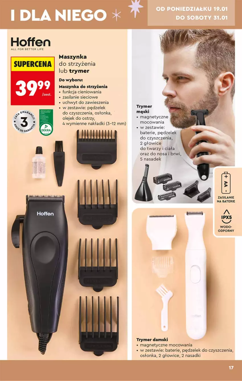 Gazetka promocyjna Biedronka - Okazje Tygodnia - ważna 17.01 do 31.01.2026 - strona 17 - produkty: Maszynka, Olej, Osłonka, Por, Silan, Szynka