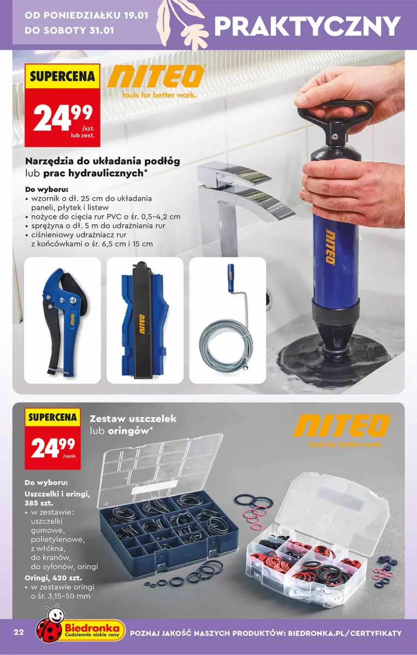 Gazetka promocyjna Biedronka - Okazje Tygodnia - ważna 17.01 do 31.01.2026 - strona 22 - produkty: Fa, Noż, Nożyce, Syfon