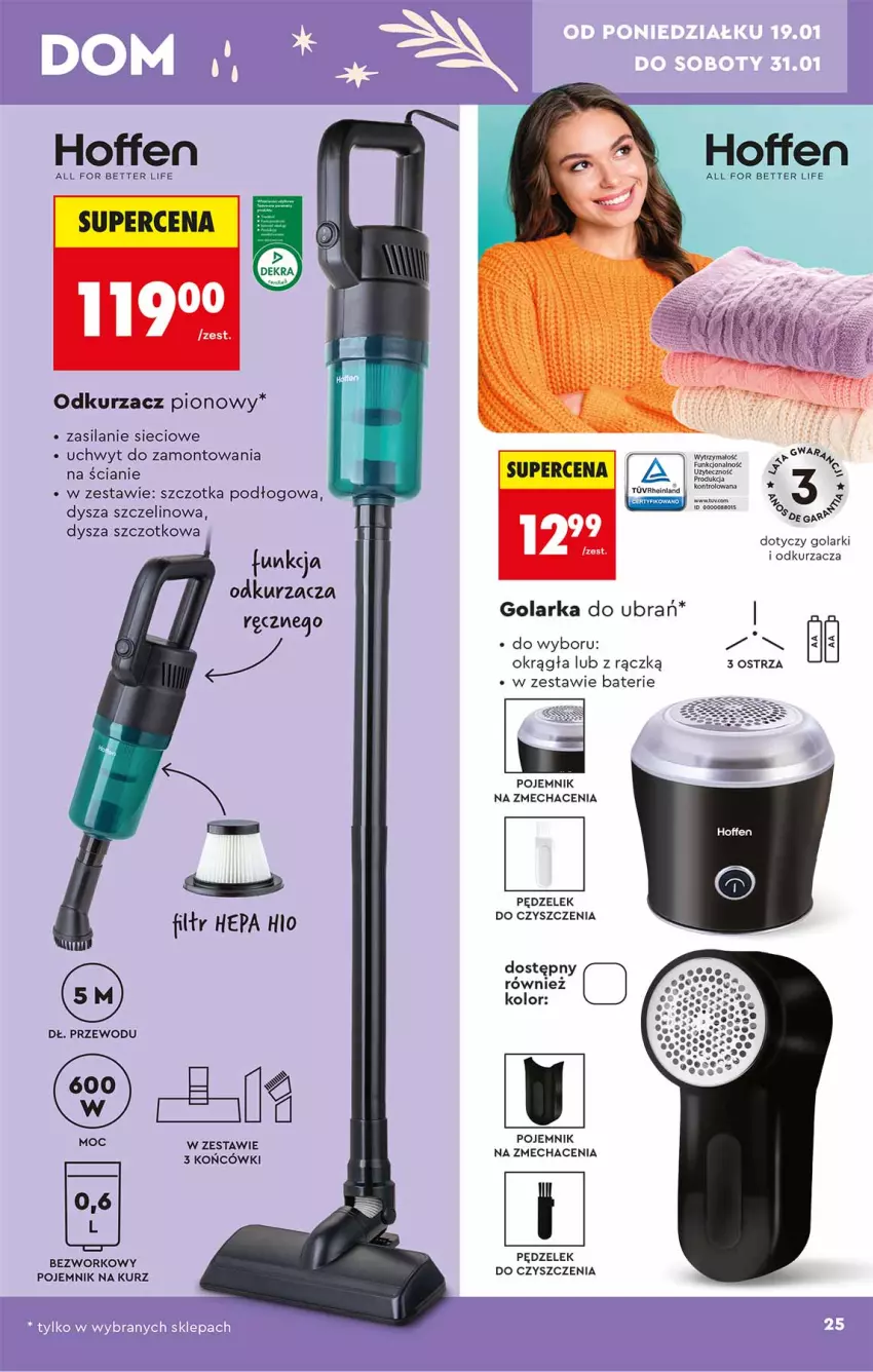 Gazetka promocyjna Biedronka - Okazje Tygodnia - ważna 17.01 do 31.01.2026 - strona 25 - produkty: Bell, Golarka, Odkurzacz, Pojemnik, Silan, Szczotka