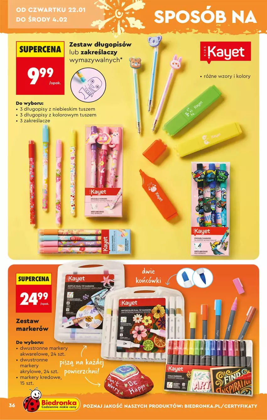 Gazetka promocyjna Biedronka - Okazje Tygodnia - ważna 17.01 do 31.01.2026 - strona 36 - produkty: Marker, Orka
