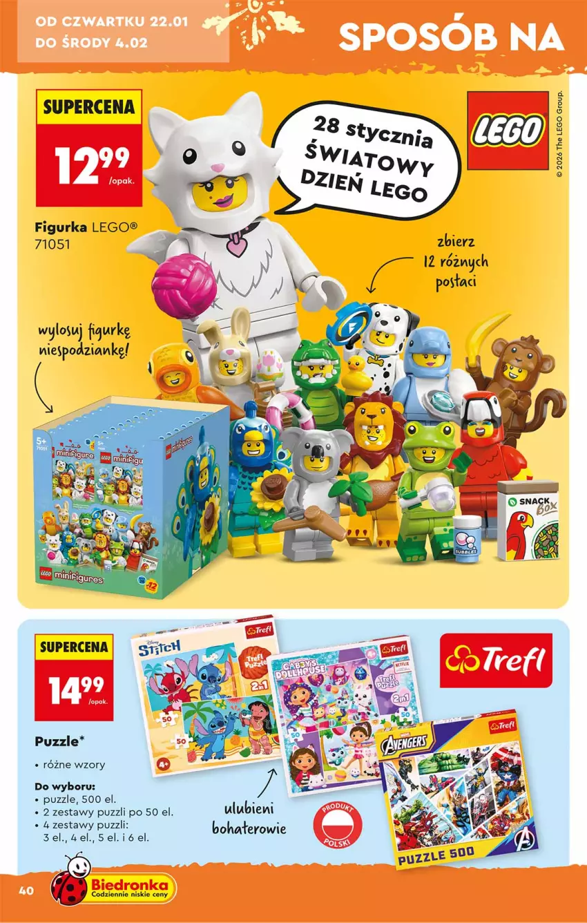 Gazetka promocyjna Biedronka - Okazje Tygodnia - ważna 17.01 do 31.01.2026 - strona 40 - produkty: LEGO, Puzzle