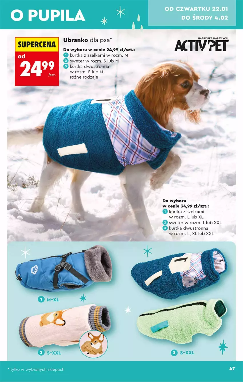 Gazetka promocyjna Biedronka - Okazje Tygodnia - ważna 17.01 do 31.01.2026 - strona 47 - produkty: Kurtka, Sweter