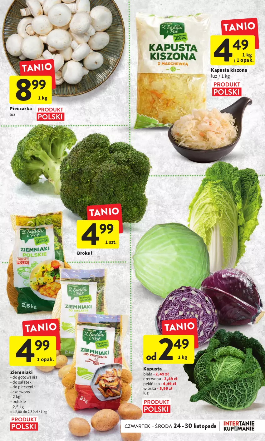 Gazetka promocyjna Intermarche - Gazetka Intermarche - ważna 24.11 do 30.11.2022 - strona 15 - produkty: Piec, Pieczarka, Sałat, Top, Ziemniaki